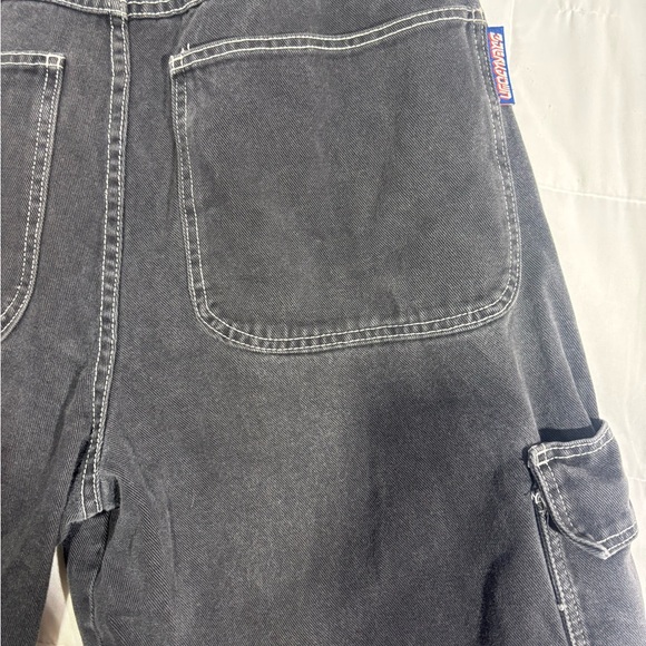 Vintage 90s BREAKDOWN Wide Leg Black Cargo Jeans JNCO Style - Picture 5 of 16